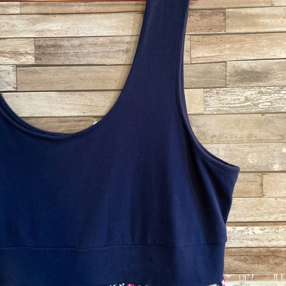 Torrid Navy Blue and Pink Cheetah Print Dress Size 3 - Picture 4 of 9